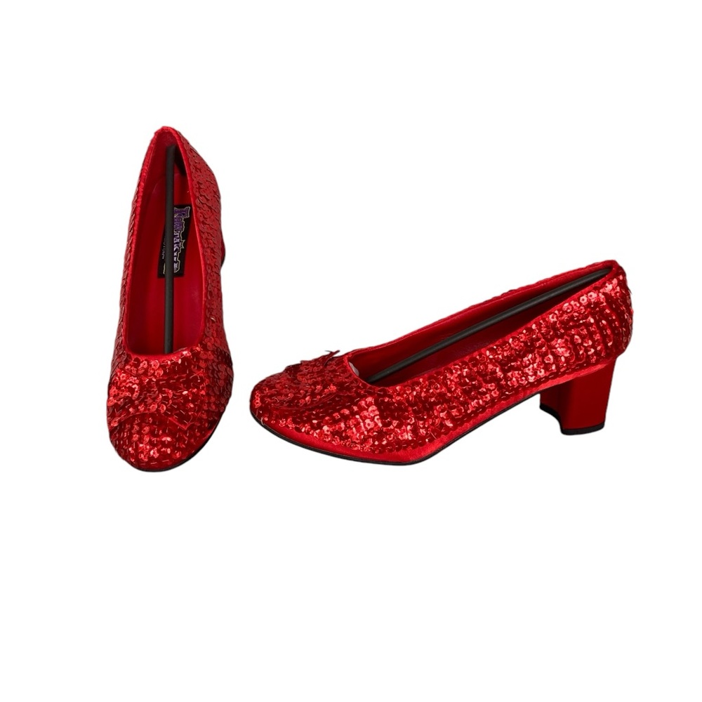 Funtasma for Wizard of Oz Dorothy Costume red Ruby sequin heels size 8